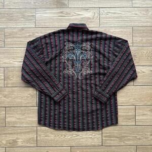 Y2K Naval Clothing Affliction 00s button up shirt